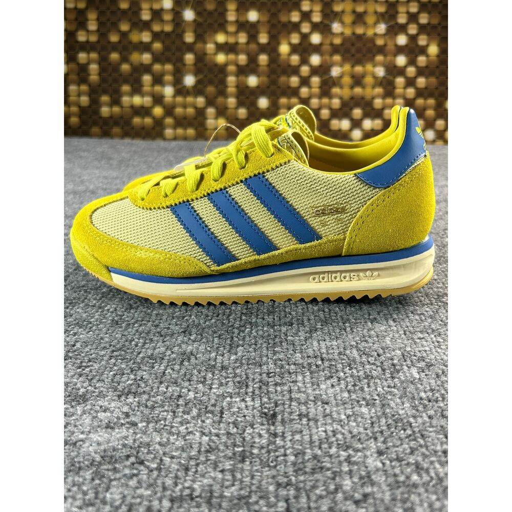 Adidas SL 72 RS Yellow Blue Retro Running Sneakers Y4.5 WM 5.5 - Picture 5 of 10